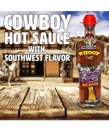 Cowboy Roasted Garlic Hot Sauce - 5 oz Try if you dare! Perfect Gourmet Gift for the Steak Sauce Fan - Buy Online on GoSupps.com