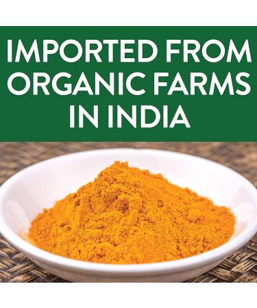Organic Turmeric Root Powder w Curcumin - Lab Tested, 100% Raw from India - 16oz Resealable Bag by FGO - Buy Online on GoSupps.com