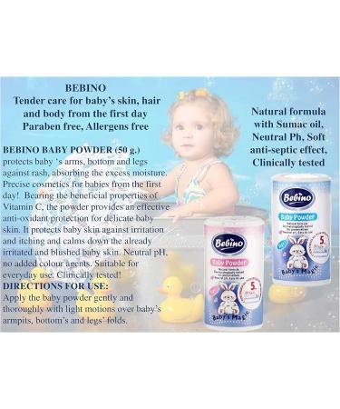 Bebino Baby Powder Pink 65g - Paraben-Free Gentle Care for Your Baby - International Shipping - Buy Online on GoSupps.com