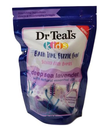Dr Teal's Kids Bath Time Fizzie Fun Scented Bath Bombs Deep Sea Lavender Natural Essential Oils
