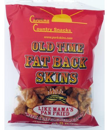 Old Time Fat Back Skins Chicharron Red Pepper 12 bags (3.5 oz)