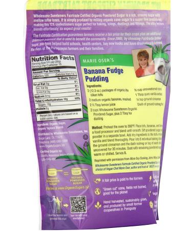 Wholesome Sweeteners Organic Powdered Sugar 16oz - 6 Pack, 1lb per Pack - Buy Online on GoSupps.com