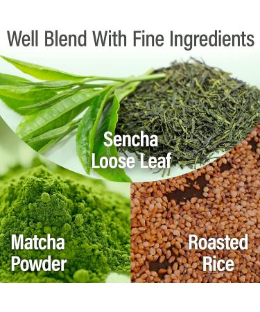 Genmaicha green tea with roasted brown rice Low caffeine Japanese Tea 3g 60 tea bags YAMASAN  - Buy Online on GoSupps.com