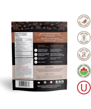 Organic Traditions Focus Fuel Organic Mushroom Coffee Organic Instant Coffee - Lion's Mane Mushrooms Coffee Blend with Adaptogens & C8 MCT - 140g/5oz Original 140 g (Pack of 1) - Buy Online on GoSupps.com
