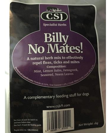 Buy Billy No Mates Anti-Ticks & Fleas Natural Powder | 1kg for Dogs Cats Rabbits & Horses - Best International Shipping - Buy Online on GoSupps.com