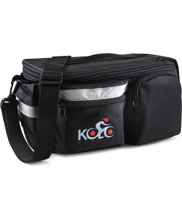 Waterproof Bike Bags for Rear Rack - Padded Bottom, Reflectors - Convertible with Shoulder Strap, Pockets, Bottle Case - Buy Online on GoSupps.com