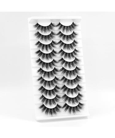 Shop 6D Fluffy False Eyelashes | Dramatic 10 Long Faux Mink | Soft Thick Reusable Natural Volume Makeup - Buy Online on GoSupps.com