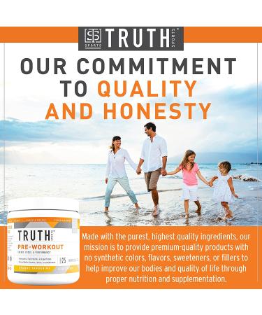 Truth Nutrition Natural Pre Workout Powder - Plant-based Vegan Keto Preworkout - Orange Tangerine Flavor - Buy Online on GoSupps.com
