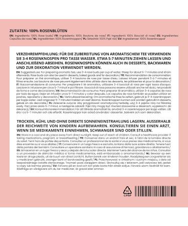  IDDA Herbal IDDA Herbal Dried Rose Buds 125g Whole Rose Buds to Infuse Rose Herbal Tea - Buy Online on GoSupps.com