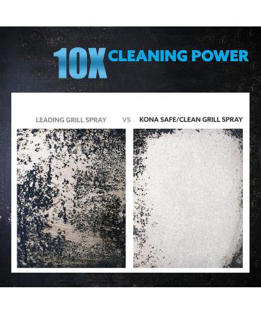 Kona Safe/Clean Grill Cleaner Spray - 40% More Power | Eco-Friendly Food Safe BBQ Degreaser | Heavy Duty No-Drip Gel | Biodegradable | 23oz Made in Michigan USA - Buy Online on GoSupps.com