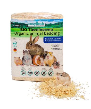 Cosypet animal inlet flakes for rabbits hamsters rodents and birds 100% organic + naturally - strongly absorbent + odor binding - wood litter (flakes 3.2 kg) flakes 3.2 kg