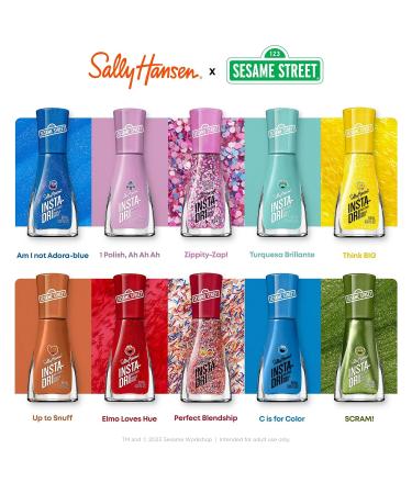 Sally Hansen Insta-Dri Sesame Street Nail Polish Collection - Think BIG & Ah Ah Ah Duo | Fast-Drying 0.31 fl oz Polish - Buy Online on GoSupps.com