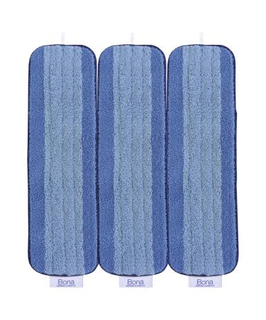 Bona Microfiber Cleaning Pad, for Hardwood and Hard-Surface Floors, fits Bona Family of Mops, 3 Pack