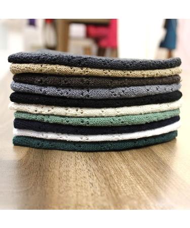 Kapobia Kufi Hats for Men - Breathable Muslim Skull Beanie - Handcrafted Taqiyah - Mixed Colors (10 Pieces) - Buy Online on GoSupps.com