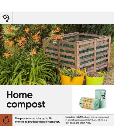 Green Elephant Small Compost Bags - 1.6 Gallon Biodegradable Trash Bags for Kitchen Compost Bin (2 Pack) - Buy Online on GoSupps.com