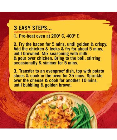 Schwartz Chicken Bacon & Potato Pie Recipe Mix 35g - Delicious and Easy to Make - Buy Online on GoSupps.com