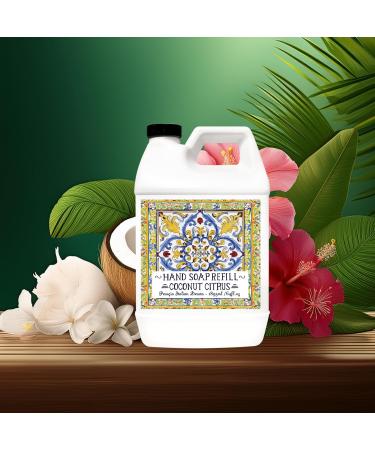 Home & Body Company Perugia Italian Deruta Hand Soap Refill Set White Jasmine and Coconut Citrus Scents 64 Fl Oz Bottles 2-Pack - Buy Online on GoSupps.com