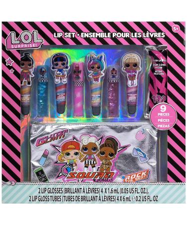 L.O.L Surprise! Townley Girl Makeup Set with 8 Flavored Lip Glosses for Girls with 1 Surprise Lip Gloss Color and Flavor, Ages 5+