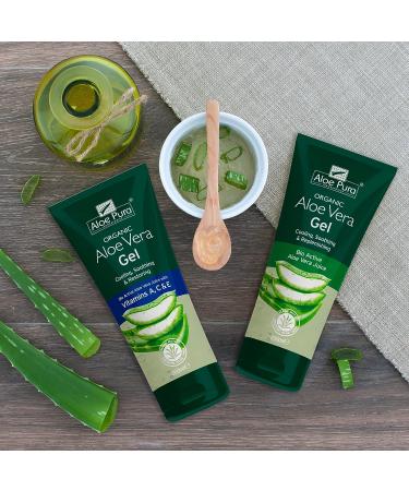 Aloe Pura Organic Aloe Vera Gel with Vitamin A, C & E - 6.8 fl oz - Buy Online on GoSupps.com