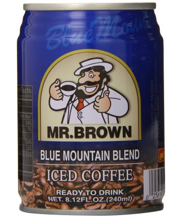Mr. Brown Iced Coffee, Blue Mountain, 8.12 Ounce (Pack of 24)