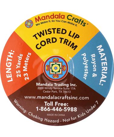 Mandala Crafts Twisted Lip Cord Trim - Navy Blue Sewing Piping for Pillows & Upholstery - Buy Online on GoSupps.com