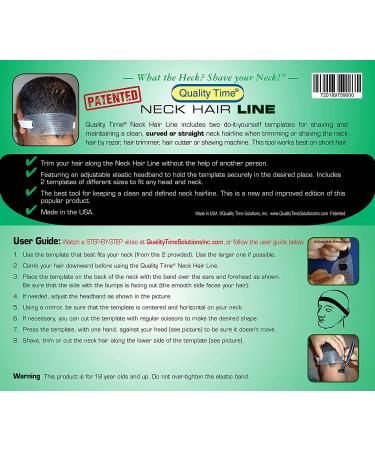Quality Time Neck Hair Line - 2 Neckline Templates for DIY Neckline Haircut, Perfect for a Clean and Precise Finish - Buy Online on GoSupps.com