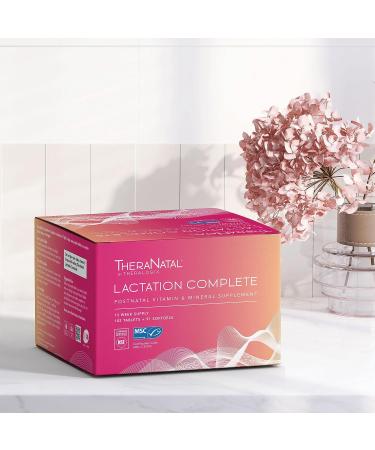 Theralogix TheraNatal Lactation Complete - Breastfeeding Postnatal Vitamin - 13-Week Supply, 182 Tablets & 91 Softgels - Buy Online on GoSupps.com