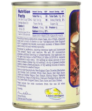 Chincoteague Seafood Lobster Bisque  15-Ounce Cans (Pack of 12) - Buy Online on GoSupps.com