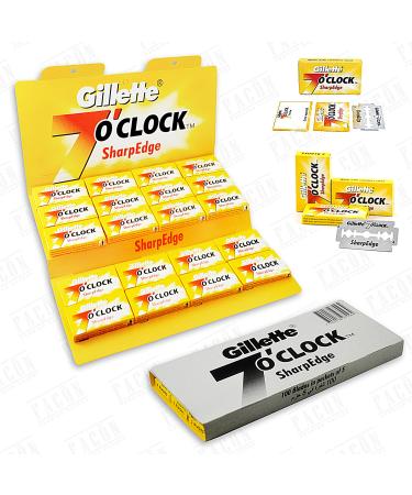 100 7 O'clock SharpEdge Superior Premium Platinum Double Edge Safety Razor Blades - 200+ shaves - Buy Online on GoSupps.com