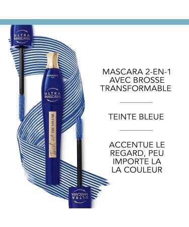 Bourjois Twist Up The Volume Blue Mascara 2-in-1 Transformable Brush for Volume and Length Holds up to 24 Hours Waterproof Clump-Free Non-Dripping Ophthalmologist Tested 8 ml - Buy Online on GoSupps.com