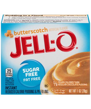 Jell-O Instant Butterscotch Sugar-Free Fat Free Pudding & Pie Filling (1 oz Boxes, Pack of 6)
