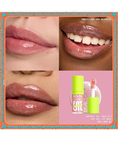 NYX Professional Makeup - Coffret No l & fin d'ann e - Trio Gloss Huiles L vres - Haute brillance - Hydratation 12H - Fat Oil - Teintes : My Main Newsfeed Holi-Bae - Buy Online on GoSupps.com