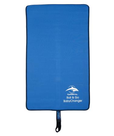 Konfidence Splashy Roll & Go Baby Changer Mat - Portable Travel Neoprene Non Slip Rubber Back Changing Mat Just Roll it up and Go! (Nautical)
