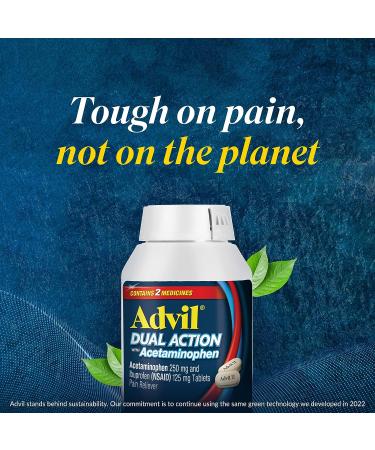 Advil Dual Action Coated Caplets - 8 Hour Pain Relief - 216 Count - Buy Online on GoSupps.com