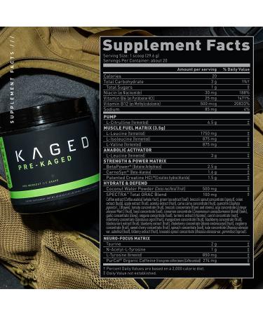 KAGED MUSCLE Pre Workout Powder for Men & Women - Intense Energy, Focus & Pumps - Fruit Punch Flavor - 20 Servings - Buy Online on GoSupps.com
