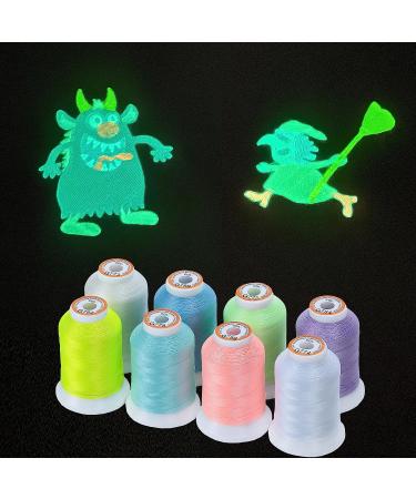 New brothread 8 Colors Luminary Glow in The Dark Embroidery Thread Kit 30WT 500M Spools for Embroidery, Quilting, Sewing - Buy Online on GoSupps.com