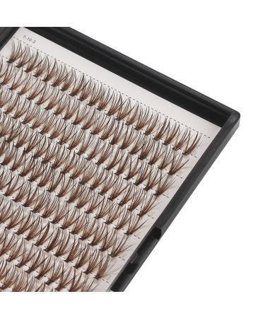 Dedila Grafting 20Roots Brown Color Makeup Cluster Eyelashes Thickness 0.07mm D Curl Individula False Eyelashes Dramatic 3D Volume Eye Lashes Extensions 10-20mm to Choose (12mm)
