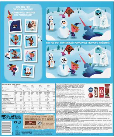 KIT KAT North Pole Friends Advent Calendar Filled With KITKAT Minis SMARTIES Ornaments KITKAT Bubbles AERO Minis & KITKAT Santas Perfect Christmas Chocolate Gift 208 g - Buy Online on GoSupps.com