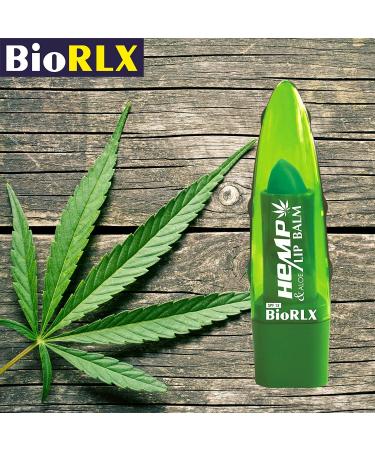 BioRLX Hemp Oil Aloe Vera Lip Balm SPF 15 - THC-Free Paraben-Free Color-Free 1 Piece - Shop Internationally - Buy Online on GoSupps.com