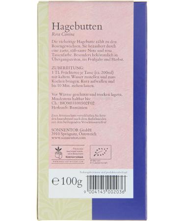 Sonnentor Rose hip tea in bulk pack of 2 (2 x 100g) - Organic - Buy Online on GoSupps.com