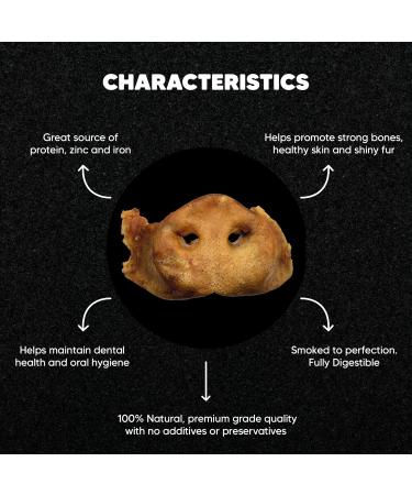 Premium Feeders Pig Snout for Dogs 50 Smoked Pig Snouts Made in Canada - Natural Loyalty Dog Treats for Large Dogs - Healthy Dog Chew - High Protein Treat - Strong Bones Shiny Fur Healthy Skin - Buy Online on GoSupps.com