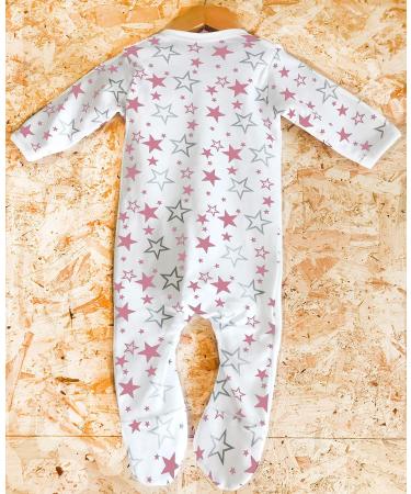 Snuggle this Muggle Harry Potter Baby Sleepsuit | 6-12 Months | UK Printed 100% Cotton | White/Pink Stars - Buy Online on GoSupps.com