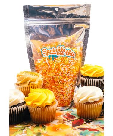 Harvest Candy Corn Blend- Orange White Yellow Cake Pop Cookie Cupcake Cakes Semi-Sweet Edible Confetti Decorations Sprinkles Dessert Jimmies Toppers - 1 LB 16 Oz (1 LB) - Buy Online on GoSupps.com