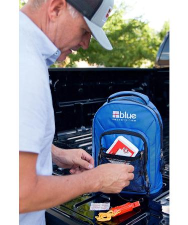 Blue Coolers Blue Seventy-Two Emergency Backpack Survival Kit - 72 Hour, 1 Person | Wildfire, Earthquake, Hurricane & Emergency Preparedness | Blue 72 Standard - Buy Online on GoSupps.com