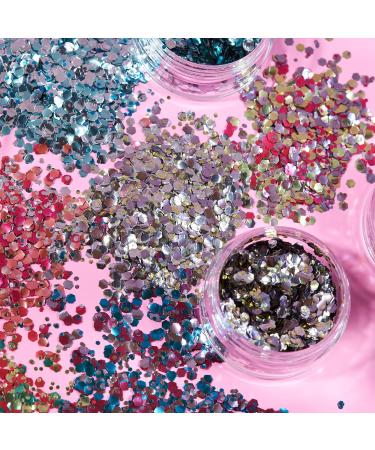 Moon Glitter Mystic Biodegradable Eco Chunky Glitter in Champagne - 3g | Eco-Friendly Festival Makeup Glitter for Face, Body, Nails, Hair & Lips - Buy Online on GoSupps.com