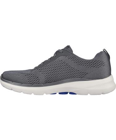 Skechers Men's GoWalk 6 Athletic Walking Shoes - Air Cooled Foam Sneakers 9.5 Charcoal - Buy Online on GoSupps.com
