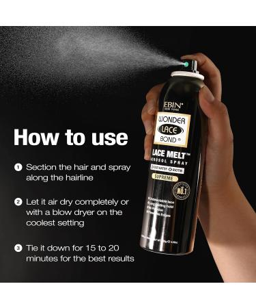 Wonder Lace Melt Aerosol Spray - Rose Water Biotin Infused 2.7 fl.oz./80ml Preserves Edges & Undetectable Lace Long lasting hold No Residue glueless 2.7 Fl Oz (Pack of 1) Rosewater - Buy Online on GoSupps.com