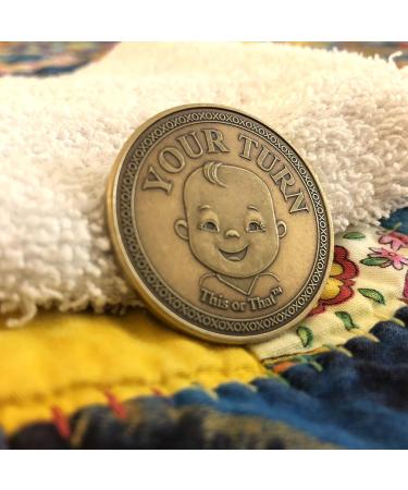 Diaper Changing Decision Making Coin for Expecting Parents | Fun Parenthood Celebration Gift - Buy Online on GoSupps.com
