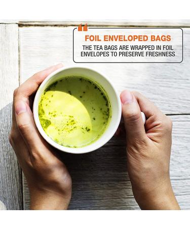 Tipson Organic Matcha Green Tea with Cinnamon and Ginger - 25 Foil Enveloped Bags - Keto/Paleo Friendly - Buy Online on GoSupps.com