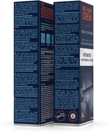 NO Hair Crew Intimate Hair Removal Cream for Men - Extra Gentle Depilatory Cream 100ml - Buy Online on GoSupps.com